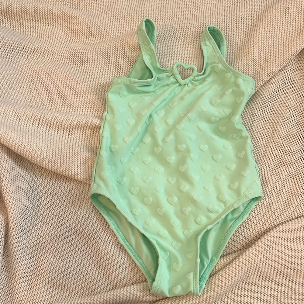 Zara embossed heart swimsuit size 4/5
